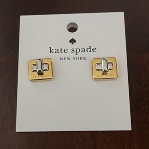 Kate Spade Two-Tone Phoebe Turn Lock Earrings